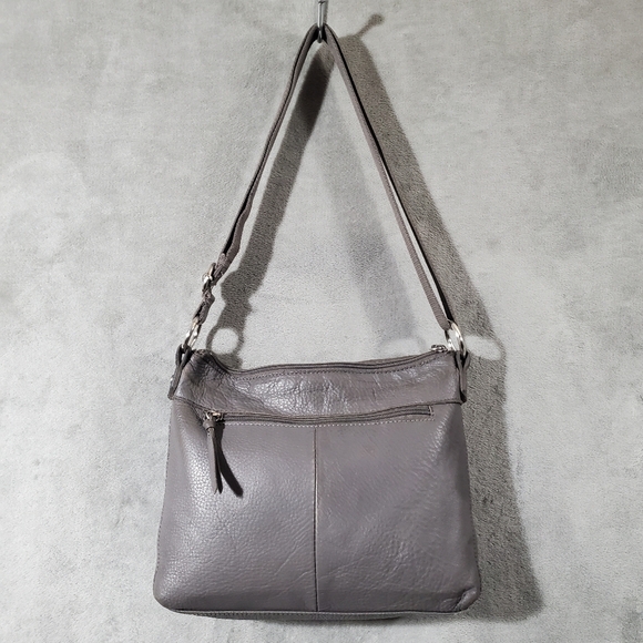 The Sak Gray Leather Reseda Crossbody Bag - Picture 3 of 17